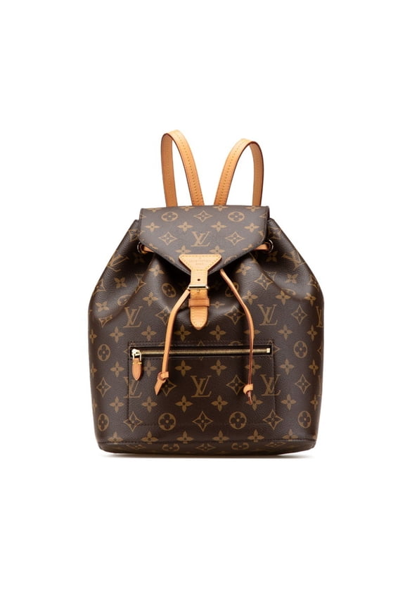 Pre-Owned Louis Vuitton Monogram Montsouris Backpack M43431 Brown PVC Leather Women's LOUIS...