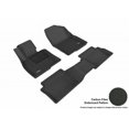 thumbnail image 2 of 3D MAXpider 2014-2018 Fits Mazda 3 Kagu 1st Row 2nd Row Black Carbon Fiber Embossed Pattern Floor Mat L1MZ04301509, 2 of 3
