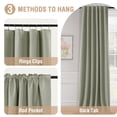 thumbnail image 2 of PrimeBeau 100% Blackout Curtains 84 Inch Length 2 Panels Set for Bedroom Windows/Living Room Thermal Insulated linen-like fabric Blend Curtain Rod Pocket/Back Tab Sage, 2 of 6
