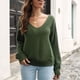 thumbnail image 5 of Suéter con botones de diseño para mujer Suéter de punto de manga larga suelto para otoño e invierno para mujer Pompotops  hdfakjf11314, 5 of 8