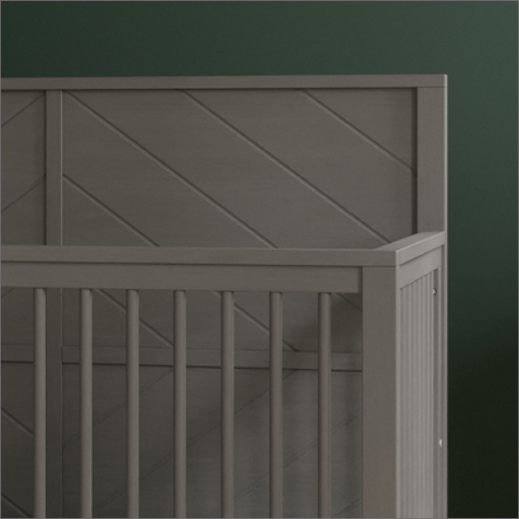 Child Craft Surrey Hill Crib and Dresser Nursery Set, 4-in-1 Convertible Crib with 3-Drawer Dresser, Lunar Gray, 2-Piece