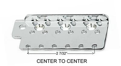 Fender® American Vintage Strat Chrome Bridge Plate~2 7/32" Mount~USA~With Mounting Screws~Brand New