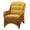 thumbnail image 2 of SK New Interiors Jam Lounge Armchair ECO Natural Rattan Wicker Handmade Design w/Light Brown Cushion, Colonial, 2 of 7