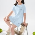 thumbnail image 3 of T-Shirt pour Filles, Col Rond à Manches Courtes, Haut Ample Polyvalent de Sport Décontracté pour Enfants, 3 of 5