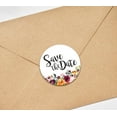 thumbnail image 3 of Darling Souvenir 1.6 Inches Round Non Custom Botanical Floral Border White Save The Date Stickers-45 Pcs, 3 of 4