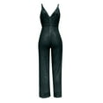 thumbnail image 4 of Women Jumpsuit Women'S Solid Color High-Waisted Sleeveless Off-The-Shoulder Sequin Slim Long Sequin Romper Jumpsuits for Women Dressy,Dress Pants for Women, 4 of 6
