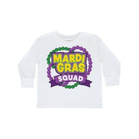 

Inktastic Mardi Gras Squad with Green and Purple Beads Gift Toddler Boy or Toddler Girl Long Sleeve T-Shirt