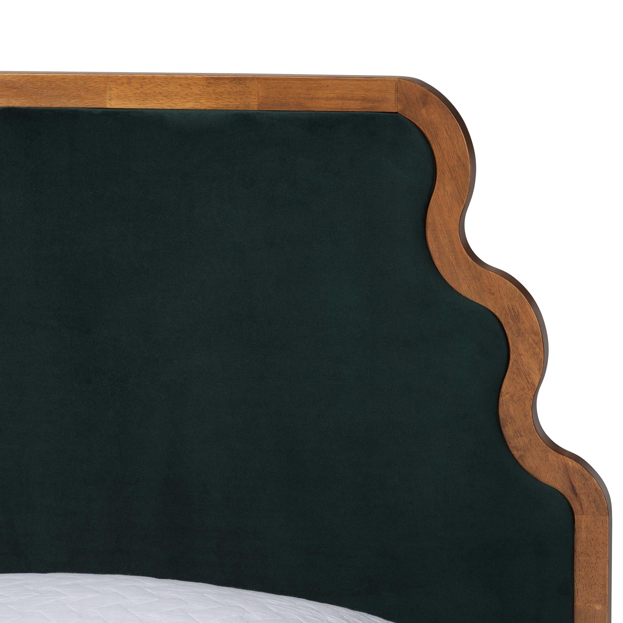 Baxton Studio Gerianne Modern Platform Bed, Queen, Green