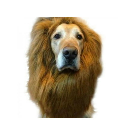 Lavaport Pet Costume Lions Mane Wig for Dog Cat Halloween Clothes Festival Fancy Dress up