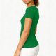 thumbnail image 5 of Camisas de Manga Corta para las Mujeres Blusas Casuales Cuello en V Color Sólido Plisado Primavera, 5 of 6