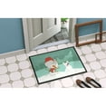 thumbnail image 4 of Carolines Treasures CK2087MAT Piebald French Bulldog Snowman Christmas Door Mat Indoor Rug or Outdoor Welcome Mat 18x27, 4 of 4