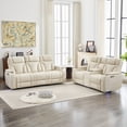 thumbnail image 2 of 2 Pieces Power Recliner Chair Sets,Faux Leather 3-Seat Reclining Sofa,Loveseat Recliner Chair for Living Room Furniture Set Home Theater Seating with Adjustable Headre,USB Ports,Cup Holders, 2 of 9
