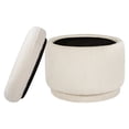 thumbnail image 5 of Namesake Enoki Modern Fabric Storage Ottoman in White Boucle, 5 of 11
