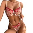 thumbnail image 1 of Gibobby Lenceria para mujer sexy Conjunto de lencería de talla grande para mujer Ropa interior de dos piezas Ropa interior Ropa interior Ropa de dormir(Rojo XL), 1 of 5