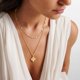 thumbnail image 5 of Collar Fettero Dainty Gold con forma de trébol chapado en 14 quilates para mujer, 5 of 7