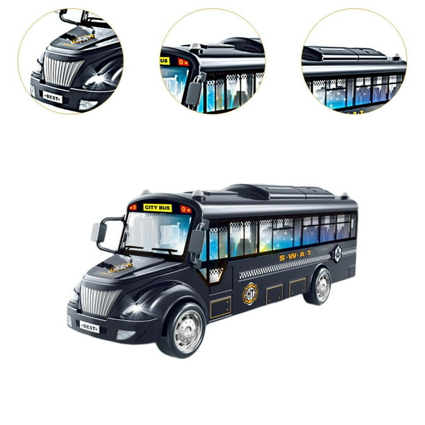 Autobús Urbano Eléctrico Con Luces, Música Y Puertas Que Se Abren – Juguete Educativo De Baterías Para Niños, Regalo De Navidad