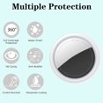thumbnail image 4 of Étui de Protection Compatible pour Apple AirTags pour Collier de Chien Chat, Support en Boucle pour Animal de Compagnie, Couverture en Silicone pour Collier d'Animal (Noir), 4 of 5