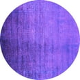 thumbnail image 1 of Ahgly Company Indoor Round Oriental Purple Industrial Area Rugs, 4' Round, 1 of 4