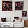 thumbnail image 4 of Designart "Essence of African Warrior Tribe I" People Framed Wall Art Decor - Global Brown African Tribal Entryway Framed Wall Art, 4 of 6