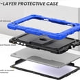 thumbnail image 3 of Dteck Case for Samsung Galaxy Tab A9+ Plus Case 11" 2023 (SM-X210/X216/X218), Heavy Duty Shockproof Protective Case with Screen Protector, Built-in Stand, Shoulder Strap,Deep Blue, 3 of 7