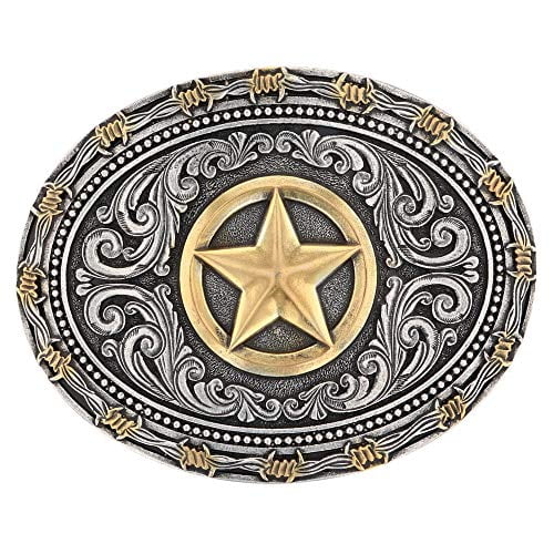 Montana Silversmiths Southwest Collection Attitude Western Belt Buckle (Two-Tone Lone Star Multicolor)