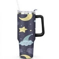thumbnail image 2 of 40 OZ Tumbler with Handle Insulated Water Bottle Starry Night Sky, Moon, Aurora Cafe Tumblers for Cafe Drinks Beverage Liquid Cocktail Ideal Gift for Husband Son Dad, 2 of 7