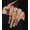 15-Nude Orange with Pumpkin, variant on Press Nails Extra Long - Square Press Nails with and Rhinestones, Nude White Matte Nails with Glue Sticker, 24 count Stick Nails False in 12 Sizes