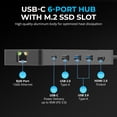 thumbnail image 2 of Concentrador USB-C y caja SSD SABRENT HB-6PNV PD de 6 puertos y 90 W, 2 of 8