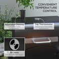 thumbnail image 4 of Charcoal Smoker BBQ Grill with Adjustable Height, Folding Side Tables, Thermometer, and Wheels, Steel Construction, 48.8" L x 26" W x 44.1" H, Black, for Patio and Backyard, 4 of 7