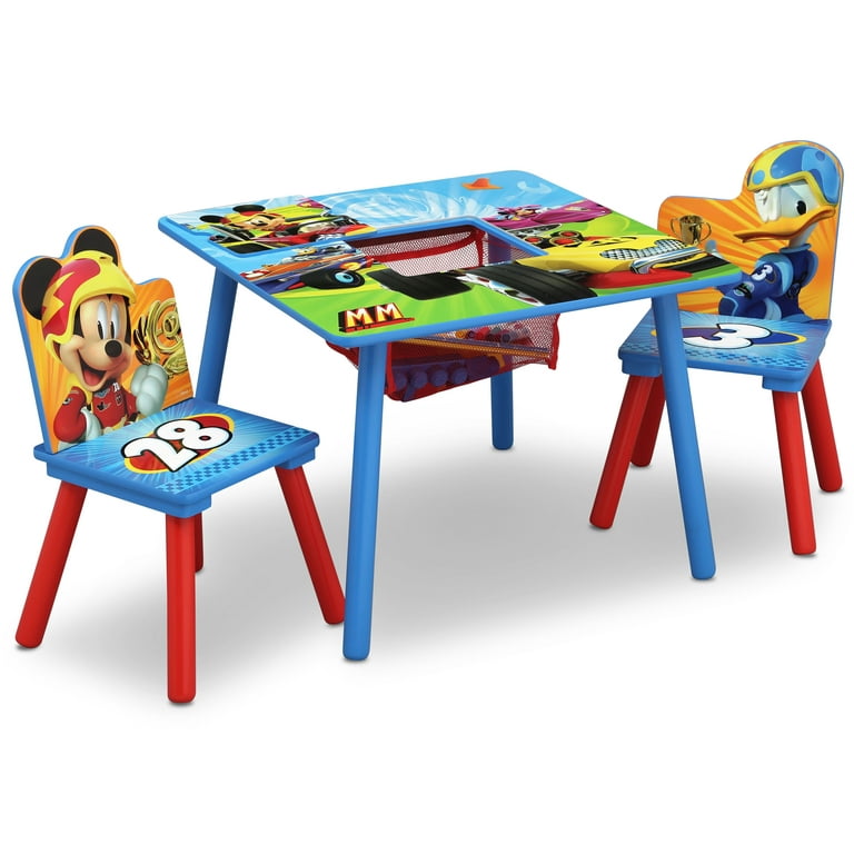Disney Mickey Mouse Wood Kids Storage Table and Chairs Set by Delta Children