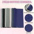 thumbnail image 3 of Uxcell 35Pcs 4" x 4" Solid Color Cotton Fabric Bundles Precut Fabric Square, Blue Grey, 3 of 6