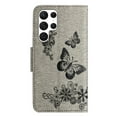 thumbnail image 3 of Allytech Galaxy S25 Ultra Wallet Case,  PU Leather Butterfly Embossed Flip Folio Stand Protective Shockproof Cards Holder Hand Wrist Bumper Phone Case Cover for Samsung Galaxy S25 Ultra - Gray, 3 of 7