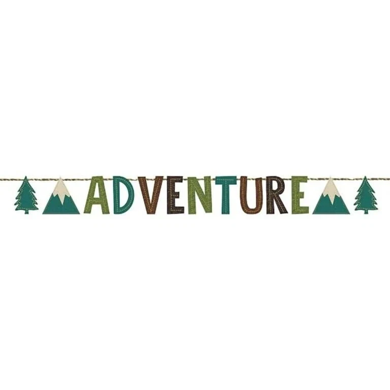 BUTTERFLY- Adventure 5.5 Ft Felt Letter Banner Adventure &Wilderness Theme Party Decoration