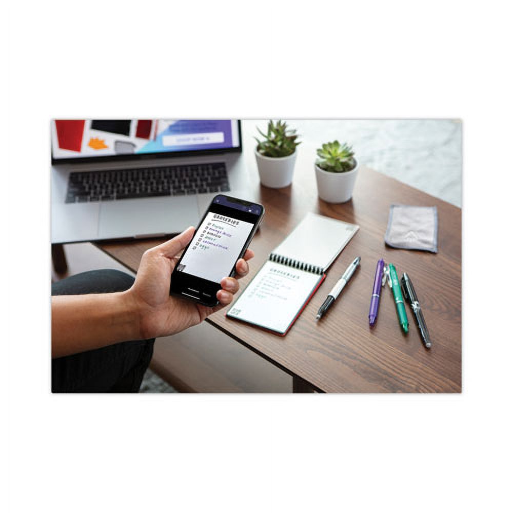 Mini Notepad, Black Cover, Dot Grid Rule, 3 x 5.5, White, 24 Sheets | Bundle of 2