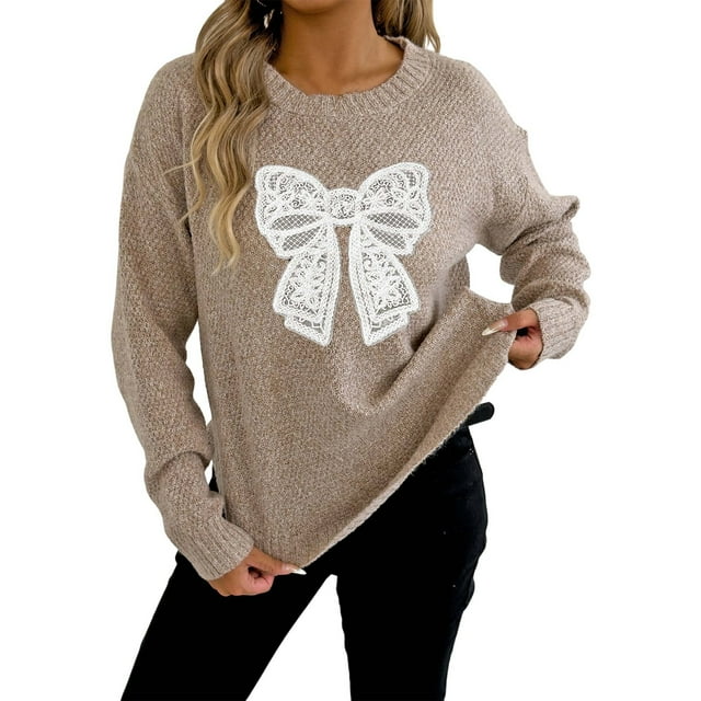 TINZ Sweater Dress Long Sleeve Oversized Tunic With Exquisite Embroidery And Panel Design Warm Winter Knit Vest Dress Long Pullover Sweater Belted Long Dress