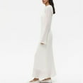 thumbnail image 4 of MIUOWANP Sweater Dress with Pockets Women's Long Sleeved Round-neck Fashion Solid Color And Ankle Dress, 4 of 5