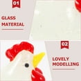 thumbnail image 6 of Glass Simulated Chicken Figurine Desktop Decorative Hen Statue for Home Office, 6 of 6