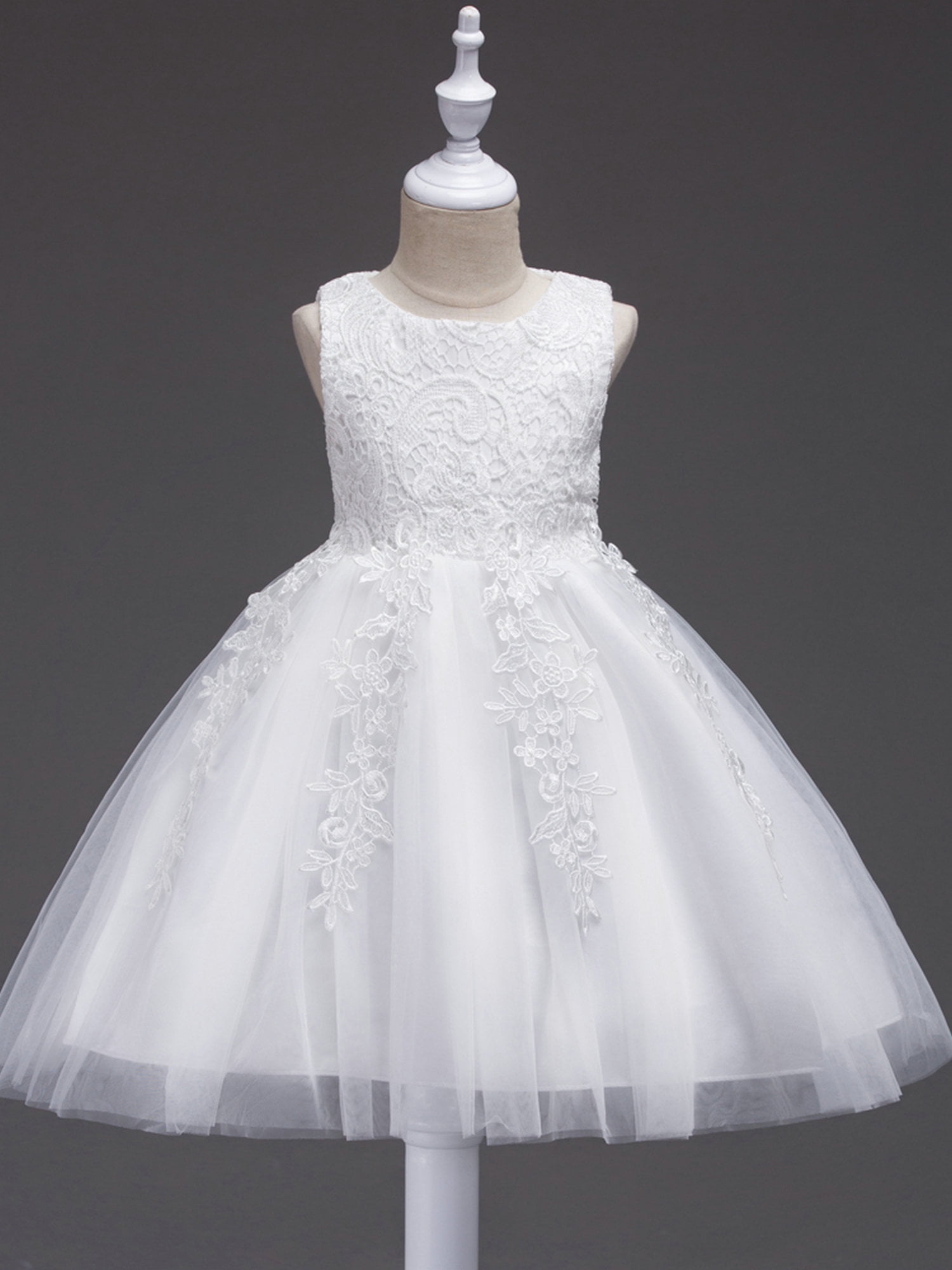 Kidcici Toddler Little Girls Wedding Party Formal Ball Gowns Lace Mesh ...