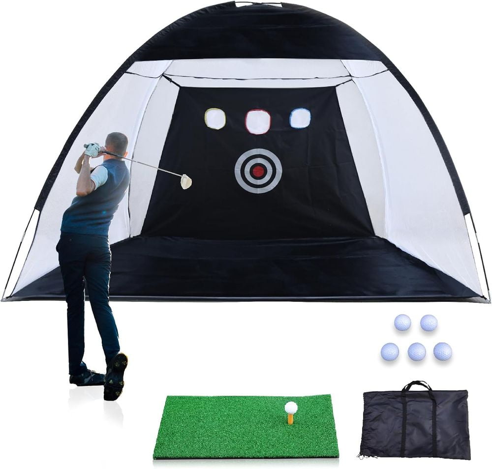 Spornia SPG-7 Portable Golf Practice Net for Backyard Training