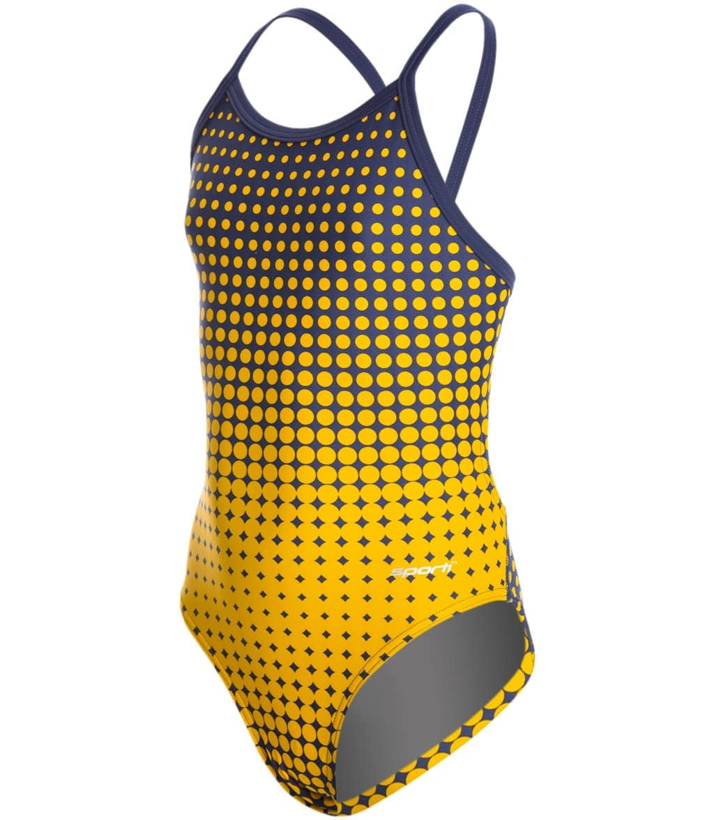 Sporti - Sporti Molecule Thin Strap One Piece Swimsuit Youth 22-28 (26Y ...