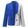 thumbnail image 2 of Vedolay Blazer Jackets for Women Womens Casual Blazers Long Sleeve Oversized Business Lapel Collar Jacket,Blue XL, 2 of 4