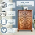 thumbnail image 4 of Shoe Storage Cabinet with 3 Flip Drawers for Beautiful patterns wooden carved door Shoe Rack Storage Organizer, 4 of 8