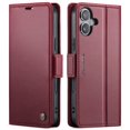thumbnail image 2 of CaseMe Leather For iPhone 17 Wallet Case with RFID Blocking, For iPhone 17 Case Wallet for Women Men Card Holder Magnetic Clasp Kickstand Folio Case for iPhone 17,Wine Red,For iPhone 17, 2 of 10