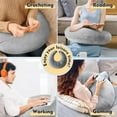 thumbnail image 3 of Gaming Pillow Arm Support Pillow for Bed & Sofa: Ergonomic U-Shaped Lap Pillow with Elbow Rest for Adults & Kids - Reduces Arm Pain & Fatigue During Gaming, Reading, Working & Crocheting, 3 of 7