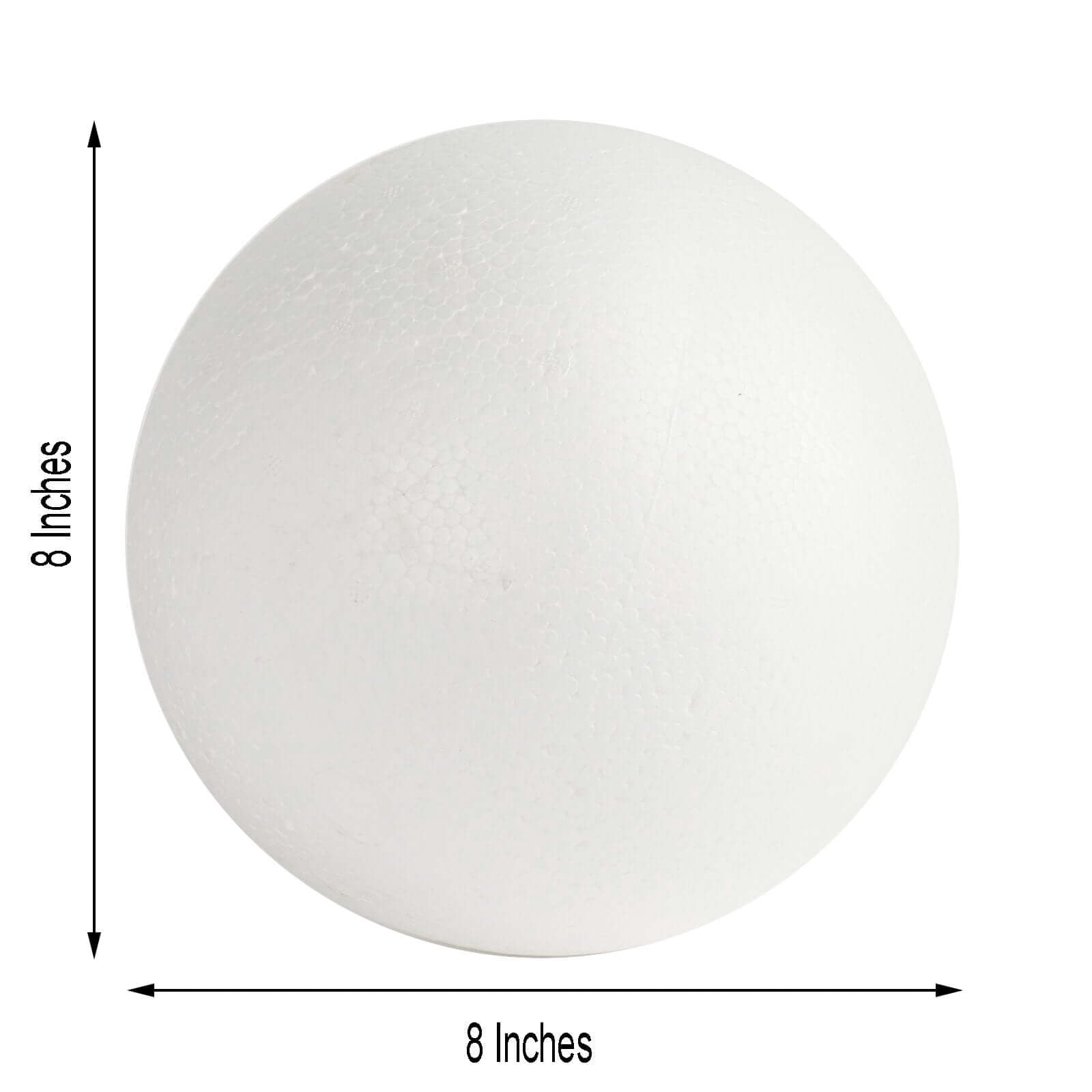 Efavormart 4 Pack | 8" White foam Filler Foam Beads Balls