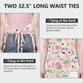 thumbnail image 6 of Pioneer Flower Floral Print Pattern Apron for Women and Men, Cotton Linen Waterproof with Pockets, Adjustable, 33x27 Inch for Kitchen, Gardening, BBQ, Salon, 6 of 6