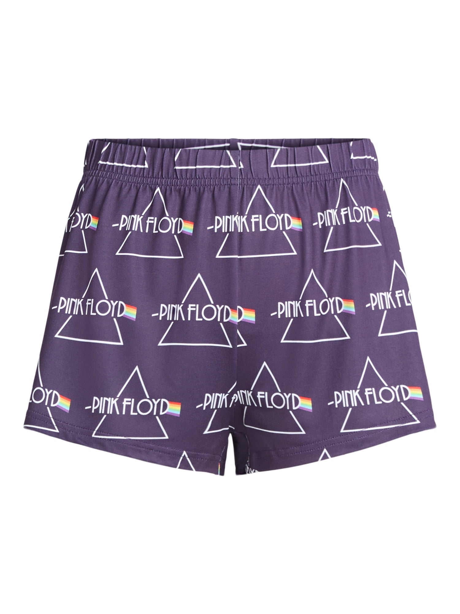 AC/DC and Pink Floyd Women's and Women's Plus Jersey Sleep Shorts, 2-Pack, Sizes XS-3X