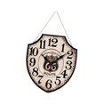 thumbnail image 4 of Reloj de pared vintage con números arábigos, regalo de inauguración de la casa, forma de escudo, reloj colgante, reloj de madera para decoración de, 4 of 8