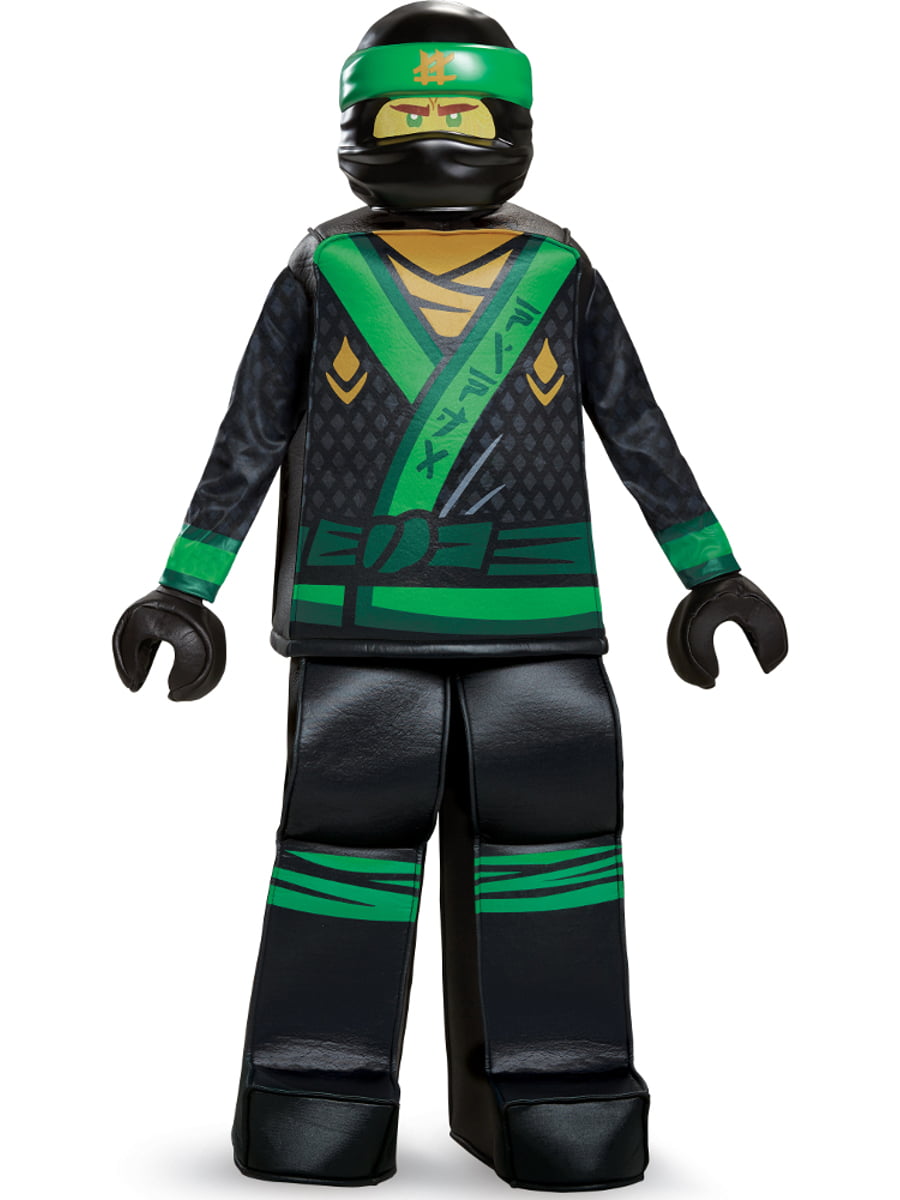 Licenced Kids Lego Ninjago Lloyd Classic Costume Boys Movie Green Ninja Outfit 