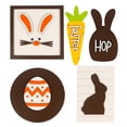 thumbnail image 4 of Abbracc 8Pcs Cute Easter Bunny Egg Kit Rabbit Ornament DIY Gifts Welcome Signs Accessory C, 4 of 9